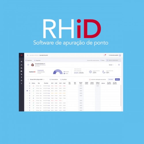 Software de Apuração de Ponto RHiD - Mensal  -   A Partir de:  Software de Apuração de Ponto RHiD - Mensal  -   A Partir de: